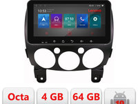 Navigatie dedicata Mazda 2 2007-2013 Android radio gps internet Lenovo Octa Core 4+64 LTE ecran de 10.33' wide Kit-mazda 2+EDT-E511-PRO