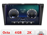 Navigatie dedicata Mazda 3 2004-2009 C-161 Android Octa Core Ecran 2K QLED GPS 4G 4+32GB 360 KIT-161+EDT-E409-2K