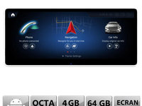 Navigatie dedicata Mercedes C W205 GLC V X NTG5 ecran de 10.25" Android gps 4G 4+64 1920x720