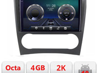 Navigatie dedicata Mercedes W203 CLC C-093 Android Octa Core Ecran 2K QLED GPS 4G 4+32GB 360 KIT-093+EDT-E409-2K