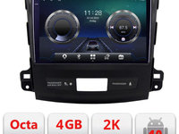 Navigatie dedicata Mitsubishi Outlander 2010 C-056 Android Octa Core Ecran 2K QLED GPS 4G 4+32GB 360 KIT-056+EDT-E409-2K