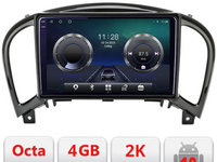 Navigatie dedicata Nissan Juke 2010-2015 C-JUKE Android Octa Core Ecran 2K QLED GPS 4G 4+32GB 360 KIT-JUKE+EDT-E409-2K