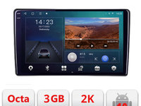 Navigatie dedicata Peugeot 307 B-307 Android Ecran 2K QLED octa core 3+32 carplay android auto KIT-307+EDT-E309V3-2K