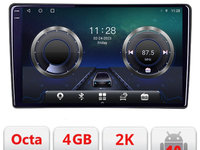 Navigatie dedicata Peugeot 308 2013-2018 C-308 Android Octa Core Ecran 2K QLED GPS 4G 4+32GB 360 KIT-308+EDT-E409-2K