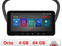 Navigatie dedicata Peugeot 607 Android radio gps internet Lenovo Octa Core 4+64 LTE ecran de 10.33' wide Kit-607+EDT-E511-PRO