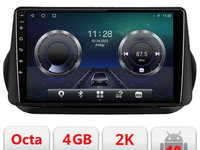 Navigatie dedicata Peugeot Bipper, Citroen Nemo, Fiat Qubo 2008-2017 Android ecran Qled 2K Octa core 4+32 Kit-bipper+EDT-E410-2K