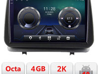 Navigatie dedicata Renault Clio 3 2005-2013 Android Octa Core Ecran 2K QLED GPS 4G 4+32GB 360 kit-clio3+EDT-E409-2K