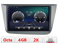 Navigatie dedicata Seat Leon 2005-2012 C-leon05 Android Octa Core Ecran 2K QLED GPS 4G 4+32GB 360 kit-leon5+EDT-E409-2K
