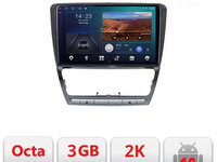 Navigatie dedicata Skoda Octavia 2 2005-2013 B-005 Android Ecran 2K QLED octa core 3+32 carplay android auto KIT-005+EDT-E310V3-2K
