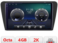 Navigatie dedicata Skoda Octavia 2014-2020 Manual C-279 Android Octa Core Ecran 2K QLED GPS 4G 4+32GB 360 KIT-279+EDT-E410-2K