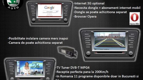 Navigatie Dedicata Skoda Octavia 3 Car Vision Dnb Gps Dvd Carkit Tv