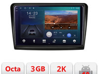 Navigatie dedicata Skoda Superb 2 B-Superb 2 Android Ecran 2K QLED octa core 3+32 carplay android auto KIT-Superb 2+EDT-E310V3-2K