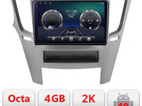 Navigatie dedicata Subaru Legacy 2010-2015 C-458 Android Octa Core Ecran 2K QLED GPS 4G 4+32GB 360 KIT-458+EDT-E409-2K