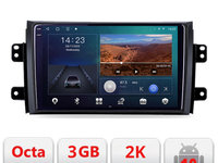 Navigatie dedicata Suzuki SX4 2006-2013 B-124 Android Ecran 2K QLED octa core 3+32 carplay android auto KIT-124+EDT-E309V3-2K