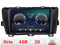 Navigatie dedicata Toyota Prius 2009-2014 C-TY39 Android Octa Core Ecran 2K QLED GPS 4G 4+32GB 360 KIT-TY39+EDT-E409-2K