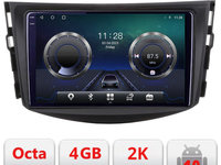 Navigatie dedicata Toyota Rav 4 C-018 Android Octa Core Ecran 2K QLED GPS 4G 4+32GB 360 KIT-018+EDT-E409-2K