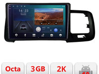Navigatie dedicata Volvo S60 2014-2018 sistem Sensus Connect B-s60-14 Android Ecran 2K QLED octa core 3+32 carplay android auto kit-s60-14+EDT-E309V3-2K