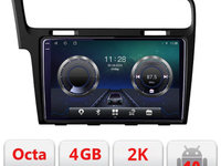 Navigatie dedicata VW Golf 7 C-491 Android Octa Core Ecran 2K QLED GPS 4G 4+32GB 360 KIT-491+EDT-E410-2K