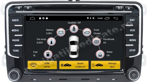 NAVIGATIE DEDICATA VW SUPERB CARKIT USB Android 8.1 ECRAN IPS 2GB RAM NAVD-MT3700