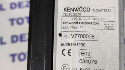 Navigatie+display Subaru Outback Kenwood 2009 Cd Dvd radio stereo,mp3 player cod piesa FZDA07EREF2,86281ag200