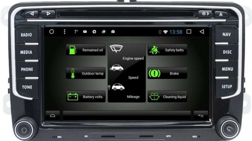 Navigatie Jetta Android 7.1.2 NAVD T3700