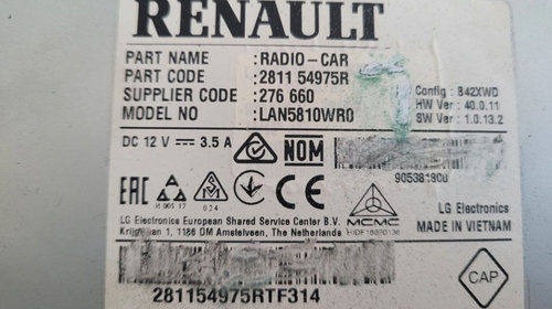 Navigatie Originala Renault Master An 2019-2020-2021-2022 Completa Cu Suport Cod 281154975R Dezmembrez Renault Master 3/4 An 2019-2020-2021-2022 2.3 Dci Cod Motor M9T F716 Bi-Turbo