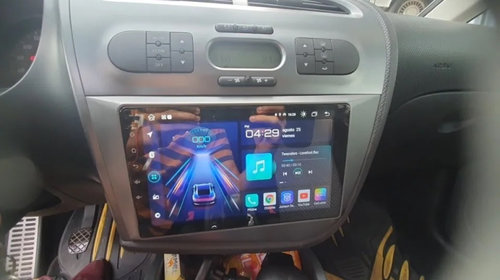 Navigatie Seat Leon 2005-2012 2K cu sistem android 4+64GB carplay wireless slot 4G