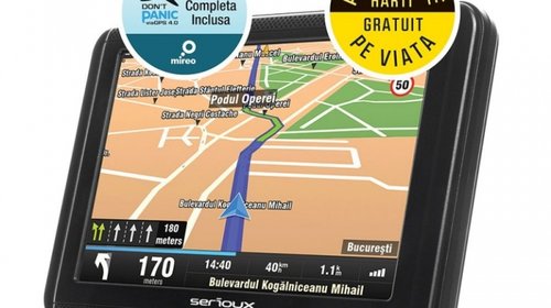 Navigatie Serioux Urban Pilot 256MB Ram 5.0" Harta Europei Mireo Don't Panic + Actualizari Pe Viata A Hartilor