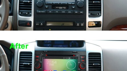 Navigatie Toyota Land Cruiser Prado J120 2003-2009 Android DSP 6-Core 4+32GB
