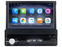 Navigatie universala 1DIN cu Android, 1GB RAM, Radio GPS Dual Zone, Display HD 7" Touchscreen, Internet Wi-Fi, Bluetooth, MirrorLink, USB, Waze