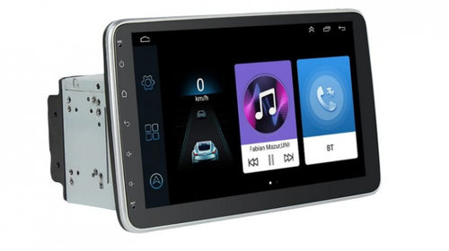 Navigatie universala 2DIN cu Android, 2GB RAM, Radio GPS Dual Zone, Display HD 10" Touchscreen reglabil 360 grade, Internet Wi-Fi, Bluetooth, MirrorLink, USB, Waze