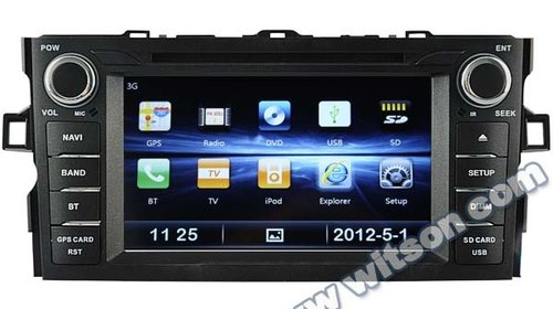 Navigatie Witson W2 D9125t Dedicata Toyota Auris 2007 2012 Dvd Gps Tv