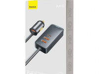 Încărcător Auto Baseus Share Together 3x USB / USB Tip C 120W PPS Quick Charge Power Delivery Gri CCBT-B0G