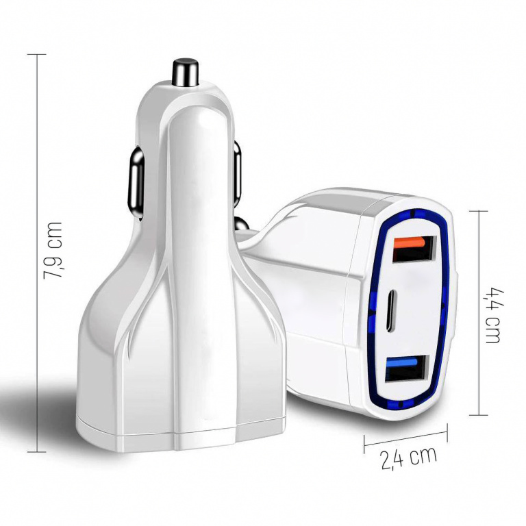 Încărcător Auto Wozinsky USB X2 și U