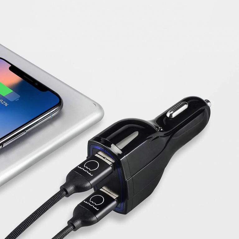 Încărcător Auto Wozinsky USB X2 și U