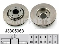 Nipparts set 2 discuri cu r294mm frana pt mitsubishi outlander