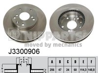 Nipparts set 2 discuri frana fata pt daewoo leganza,nubira mot 2.0 16v