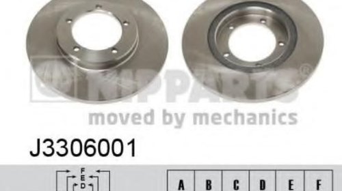 Nipparts set 2 discuri frana fata pt daihatsu