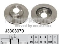 Nipparts set 2 discuri frana fata pt mazda 6