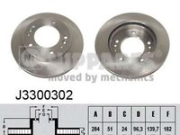 Nipparts set 2discuri frana fata cu r284mm pt kia sportage(k00)