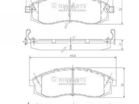 Nipparts set 4 placute frana fata pt nissan maxima,mitsubishi l200