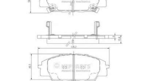 Nipparts set placute frana fata pt honda civi