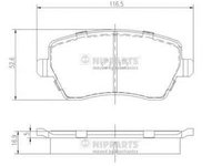 Nipparts set placute frana fata pt nissan micra 3,tiida,note