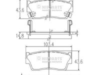 Nipparts set placute frana fata pt suzuki samrai, vitara, x-90