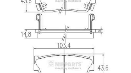 Nipparts set placute frana fata pt suzuki sam