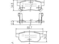 Nipparts set placute frana spate pentru honda,mg,rover