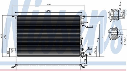 NISSENS radiator ac/ fiat croma, opel signum,