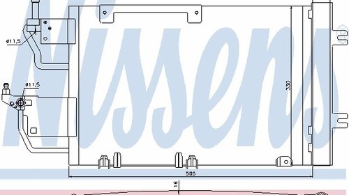 NISSENS radiator ac/ opel astra H, zafira B