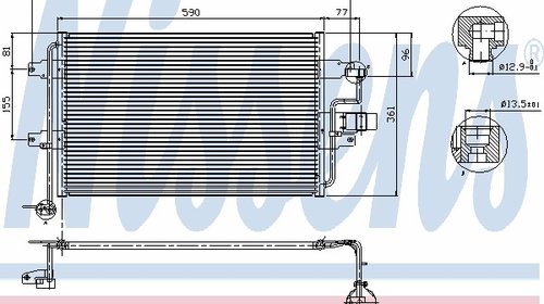 NISSENS radiator ac/ seat leon, toledo II, vw