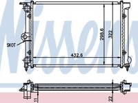 Nissens radiator motor pt vw model fara ac/